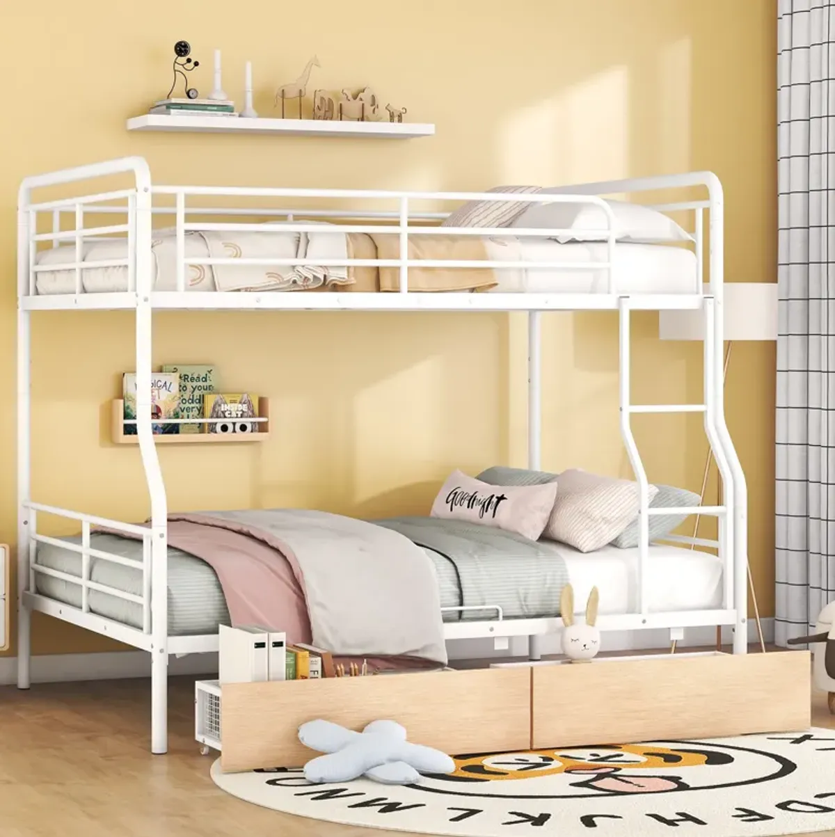 Merax Modern Metal Bunk Bed with 2 Beds