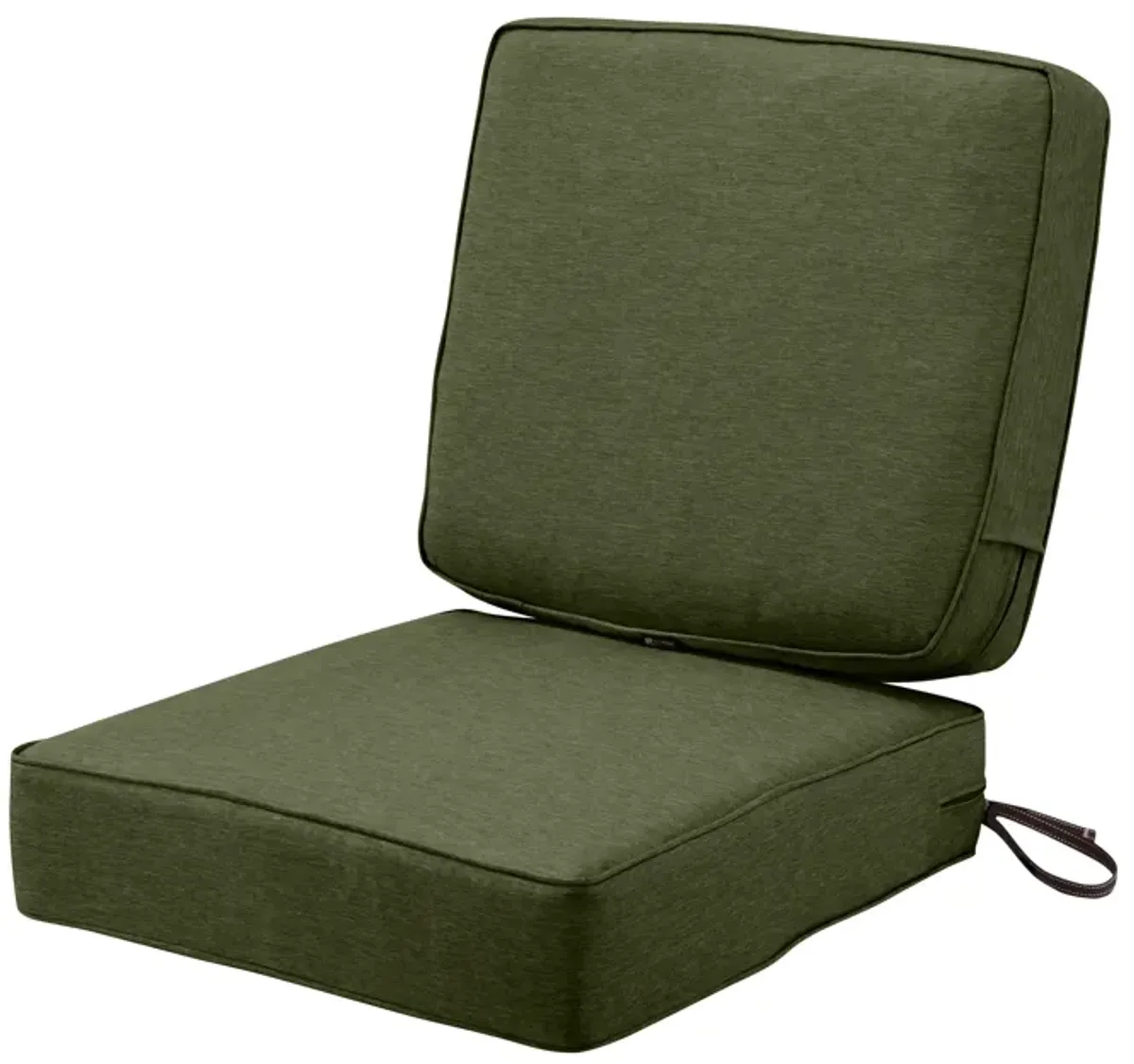 Classic Accessories Montlake FadeSafe Patio Seat & Back Cushion Combo, 23"W x 23"D x 5" x21"W x 20"H x 4", Heather Fern