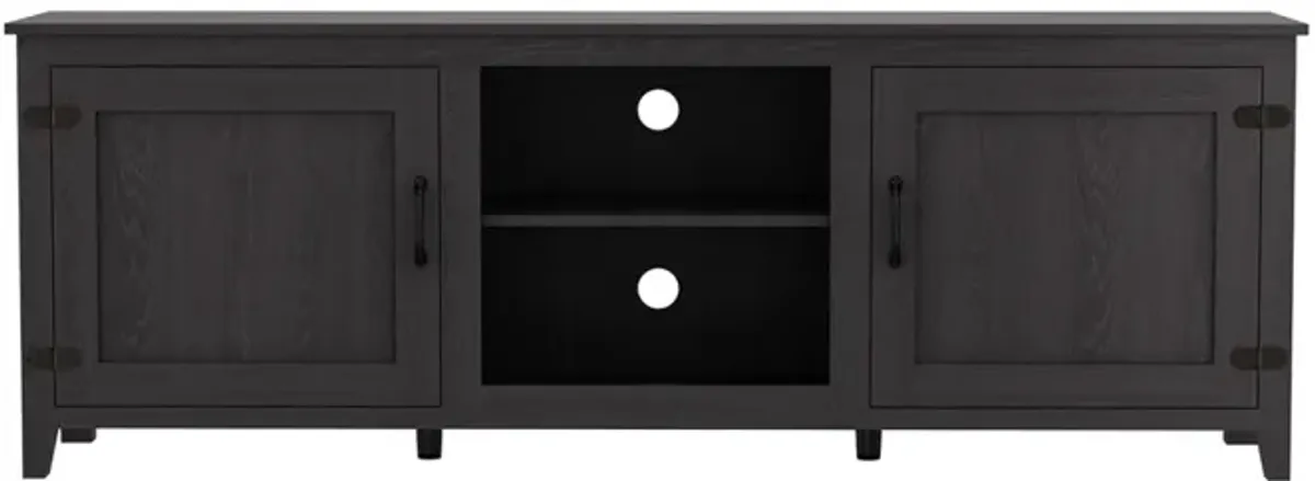 TV Stand Storage Media Console Entertainment Center, Tradition, With Doors