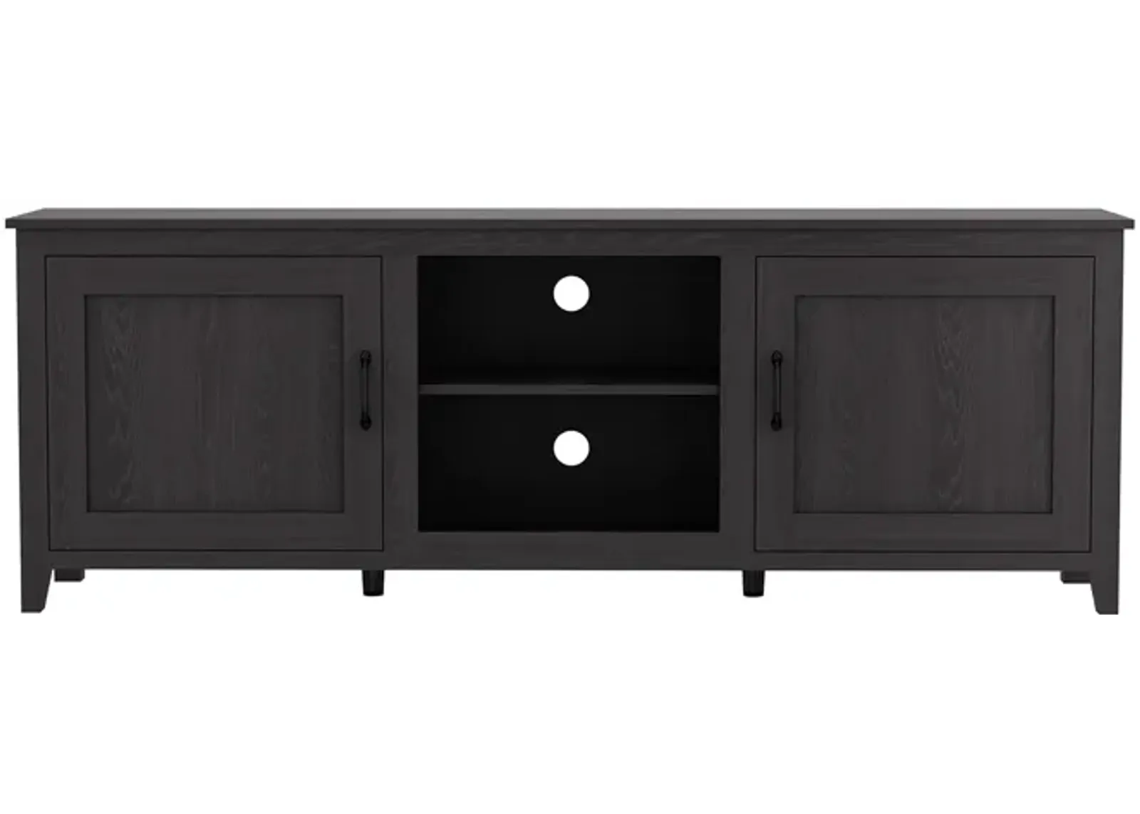 TV Stand Storage Media Console Entertainment Center, Tradition, With Doors