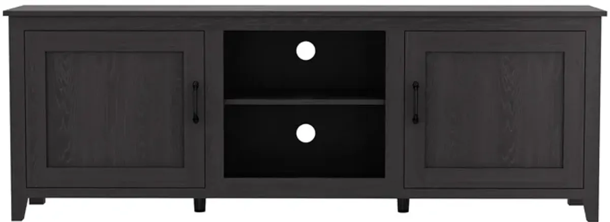 TV Stand Storage Media Console Entertainment Center, Tradition, With Doors