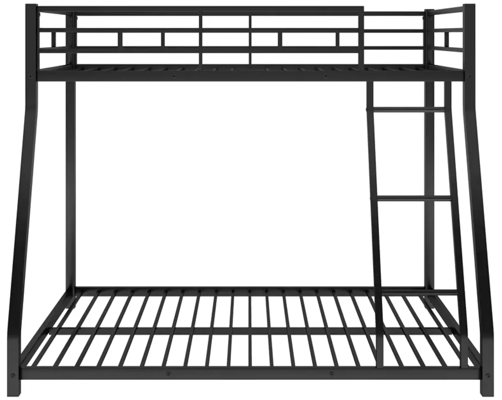 Merax Modern Metal Floor Bunk Bed with Sloping Stairs