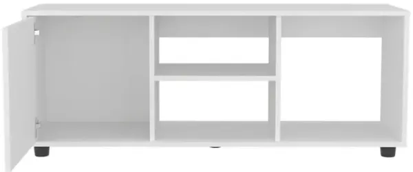 Penndel Tv Stand, 1 Door, 4 Shelves, 55" TV Capacity, Black Wengue