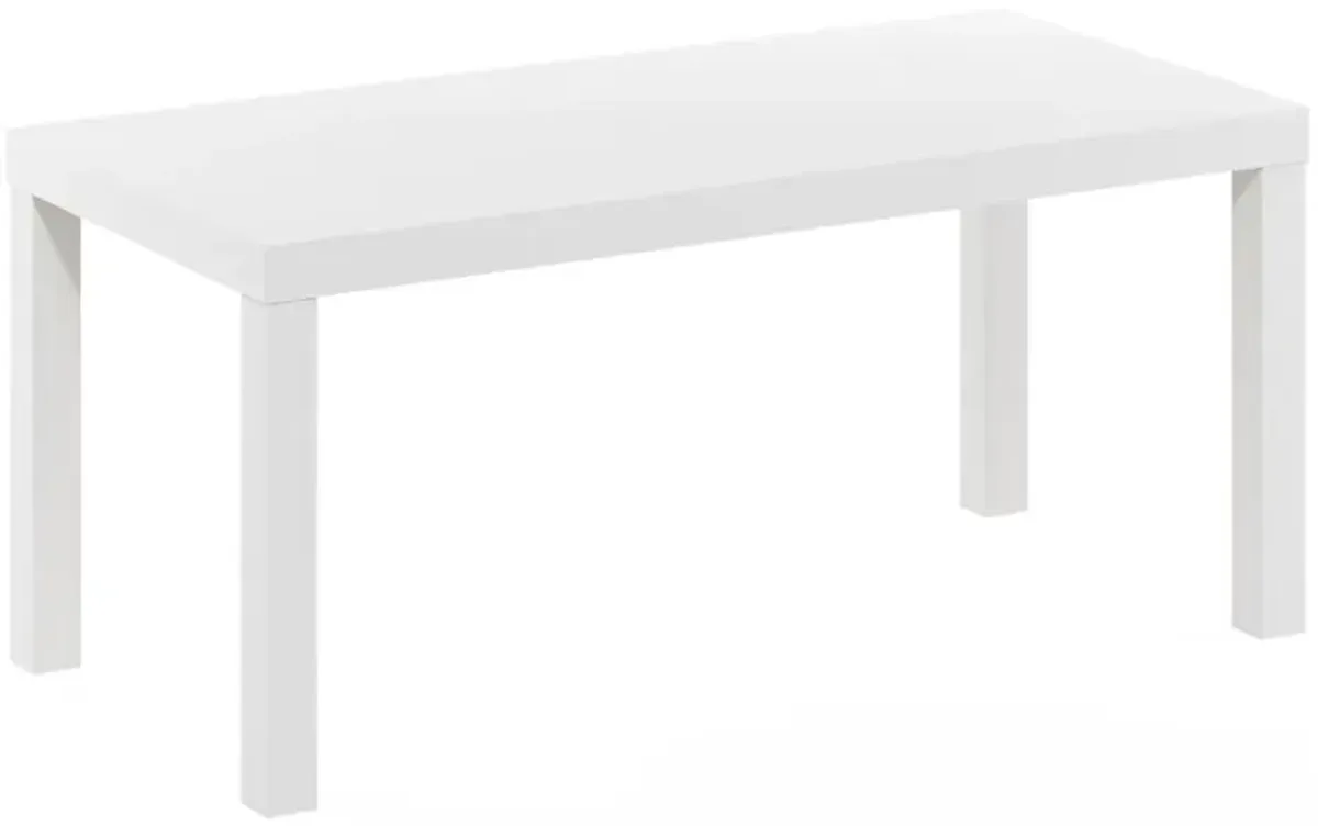 Furinno Classic Simple Coffee Table for Living Room, White