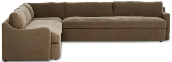 Aurelia 132" Broadway Coffee 3-Piece Sectional