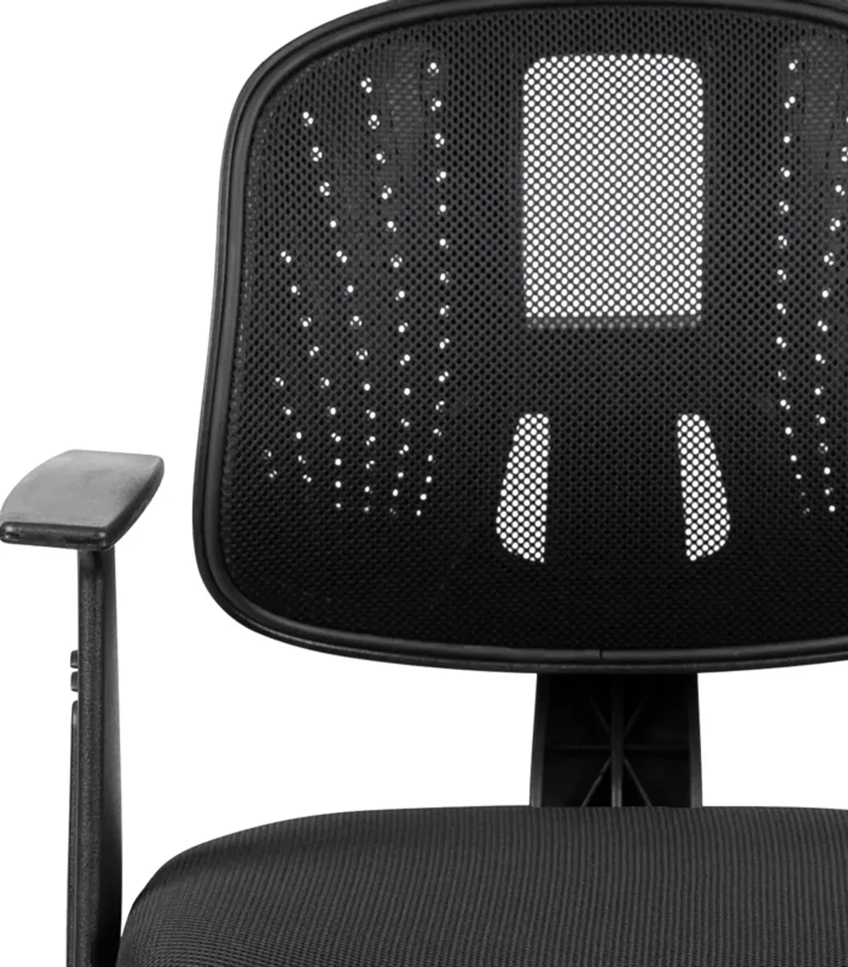 Flash Fundamentals Mid-Back Gray Mesh Swivel Task Office Chair with Pivot Back and Arms