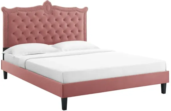 Modway - Clara Performance Velvet Queen Platform Bed