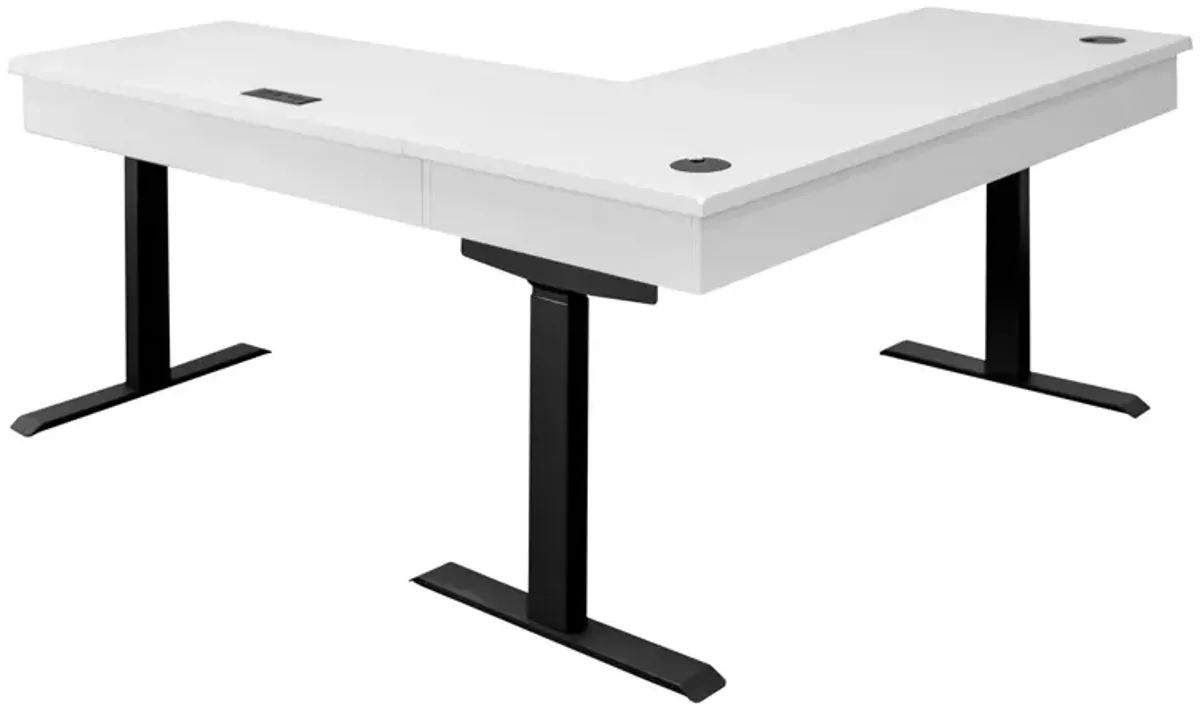 Power Sit/Stand L-Desk & Return