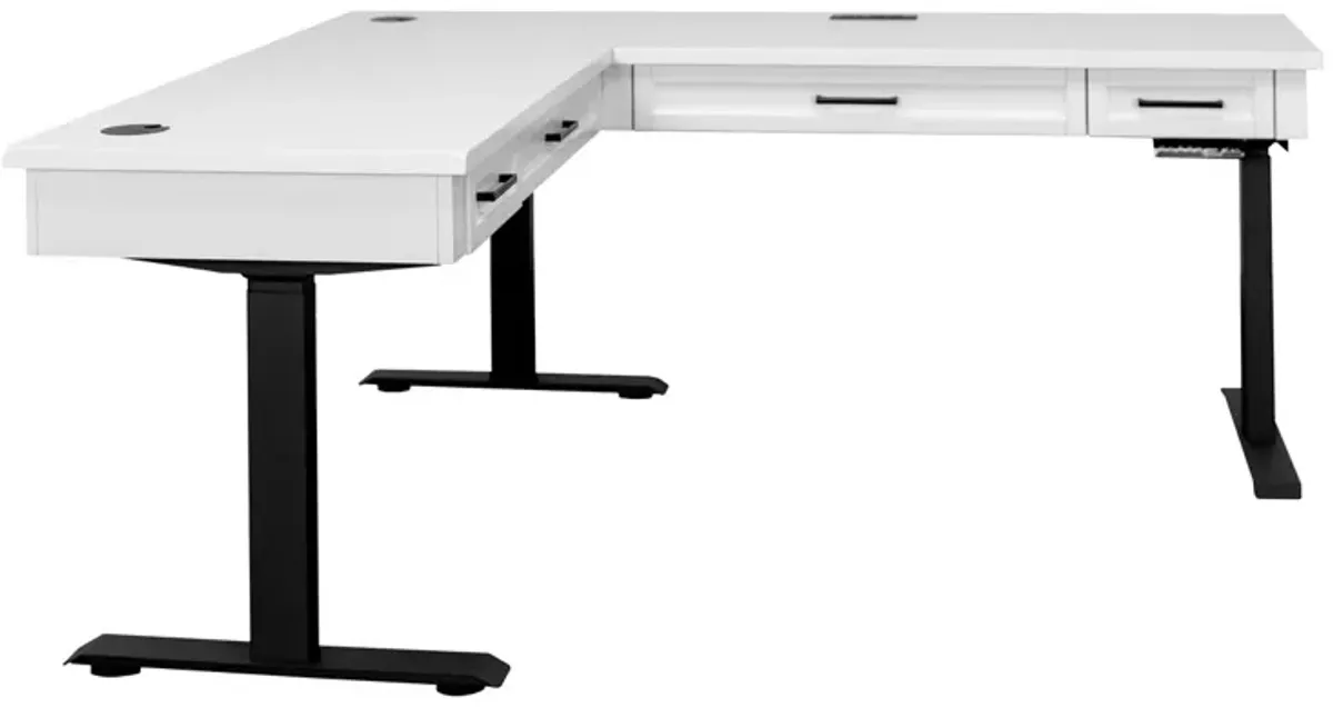 Power Sit/Stand L-Desk & Return