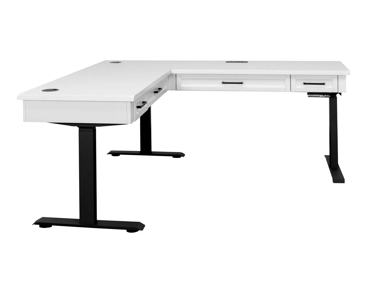 Power Sit/Stand L-Desk & Return