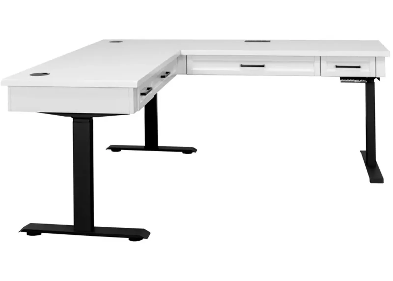 Power Sit/Stand L-Desk & Return