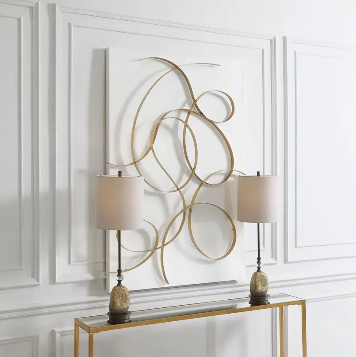 Freehand Modern Metal Wall Panel