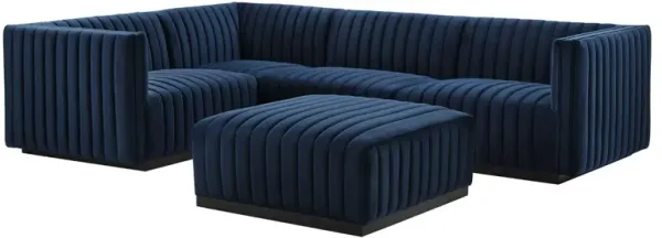 Conjure Channel Tufted Performance Velvet 5-Piece Sectional