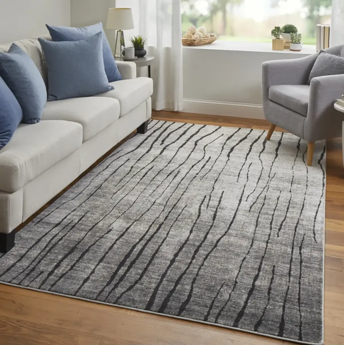 Kano 39LIF Gray/Black/Taupe 5'3" x 7'6" Rug