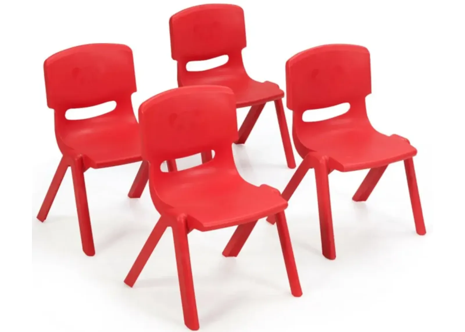 Hivvago 4-pack Kids Plastic Stackable Classroom Chairs