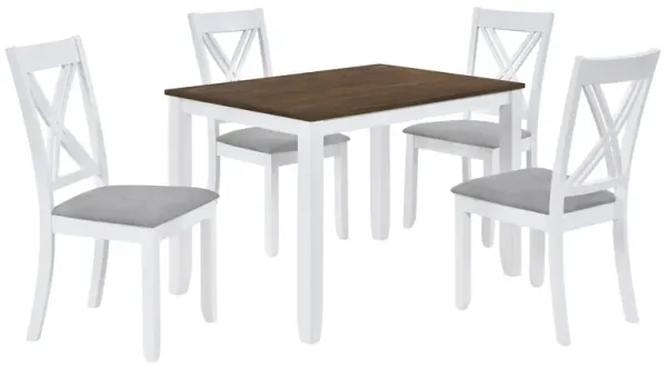 Streamdale Rustic 5-Piece Dining Set for Small Spaces