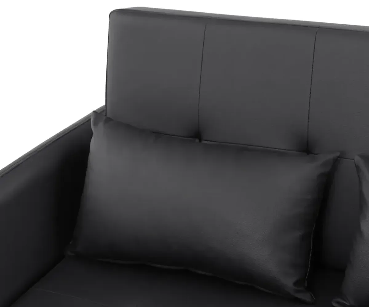 Merax Convertible PU Loveseat Sleeper Sofa Bed