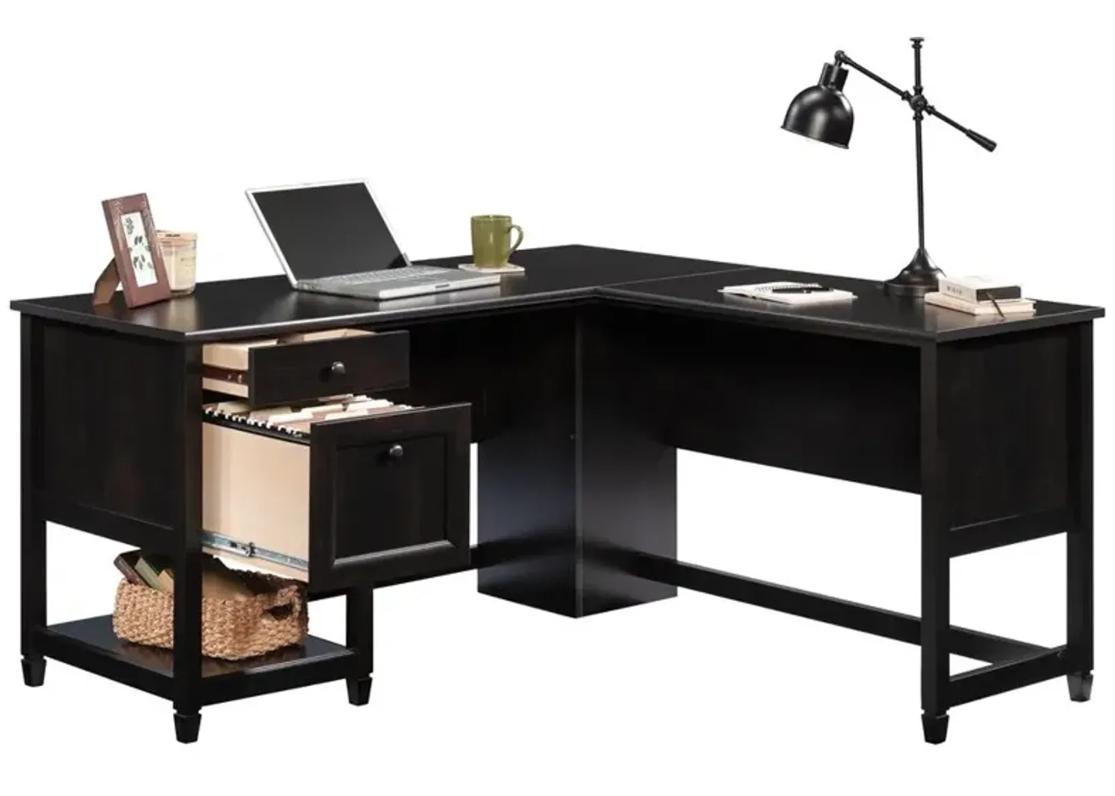 Sauder Edge Water L-Desk Eb