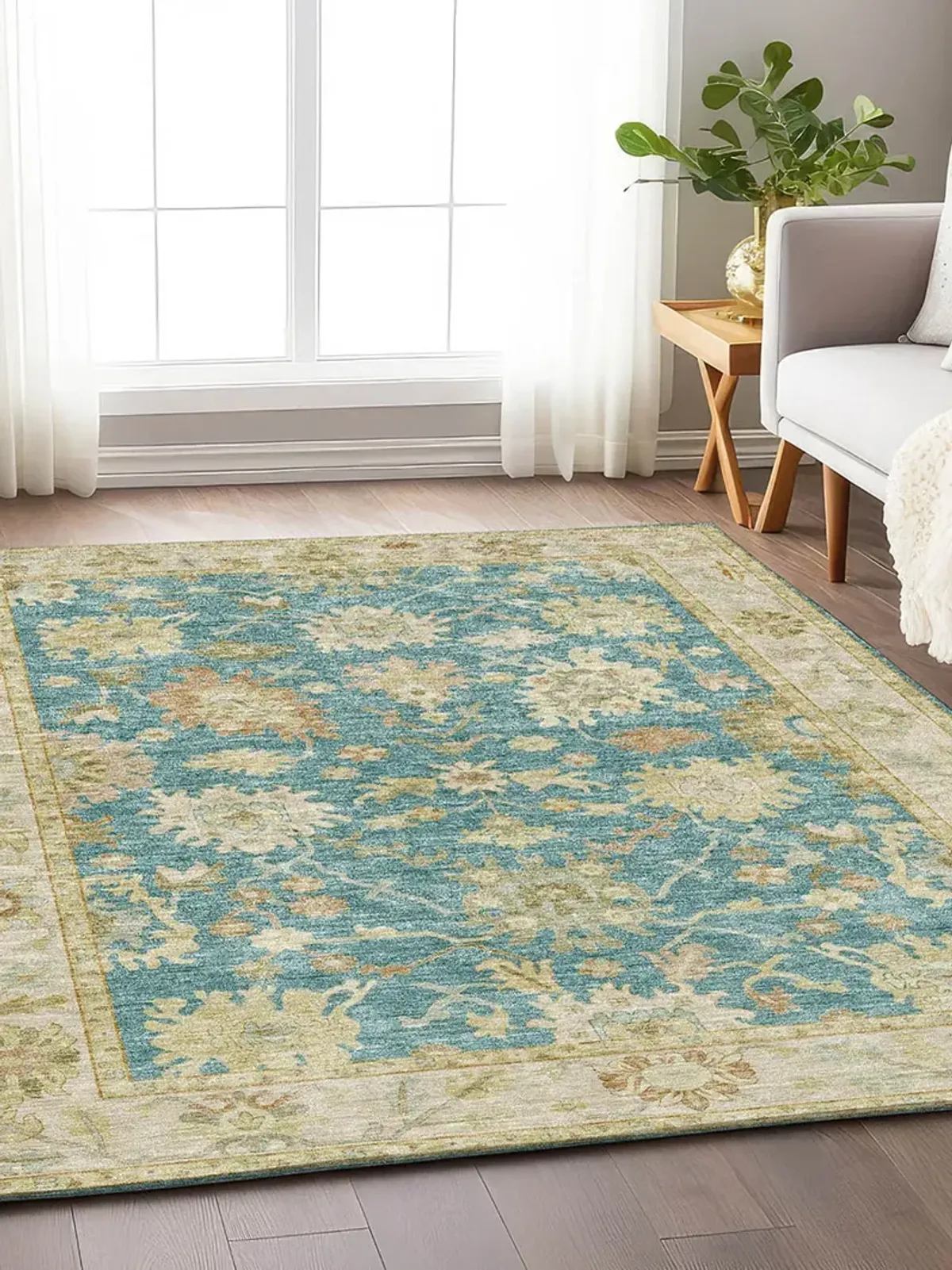 Hatay HY2 Teal 30" x 46" Rug