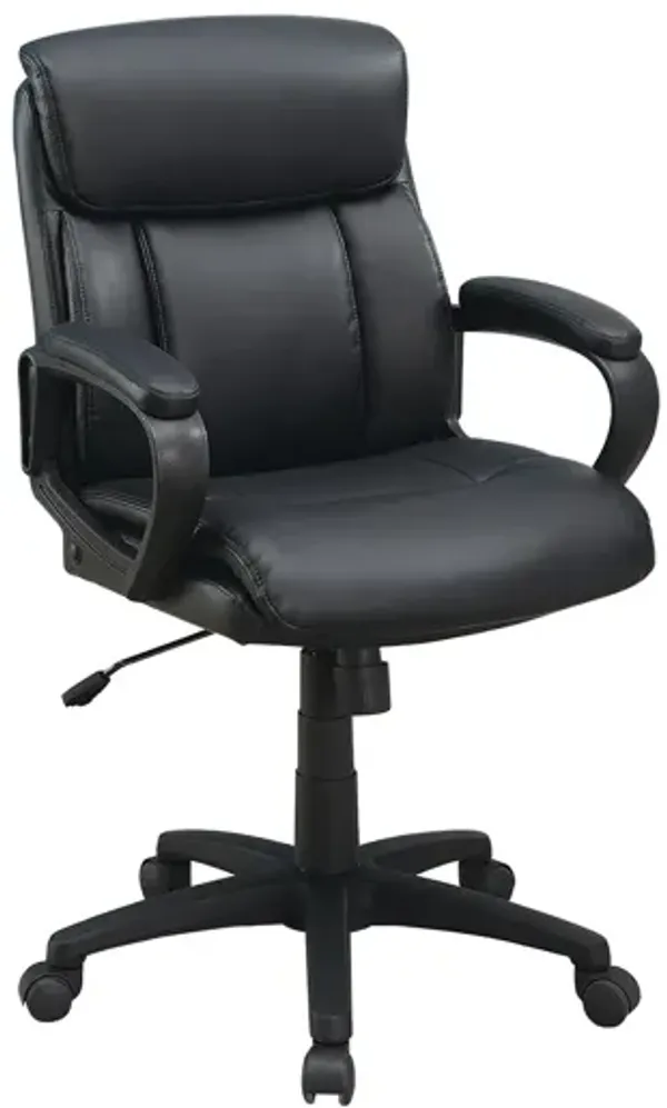 Streamdale Standard Back Upholstered Office Chair, Black
