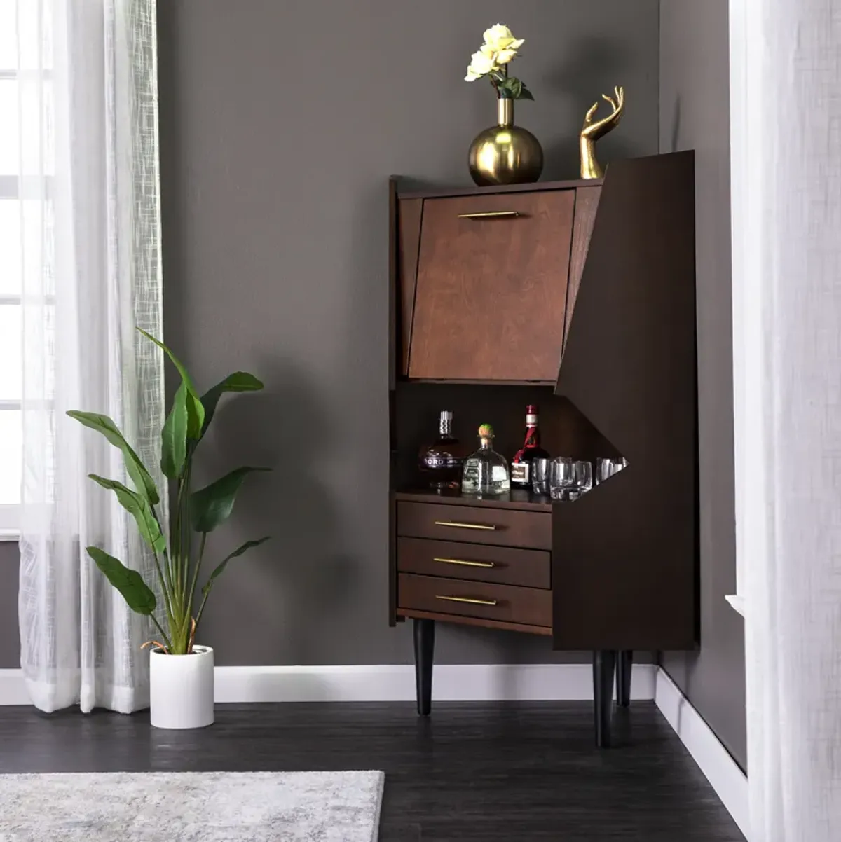 Madigan Corner Bar Cabinet