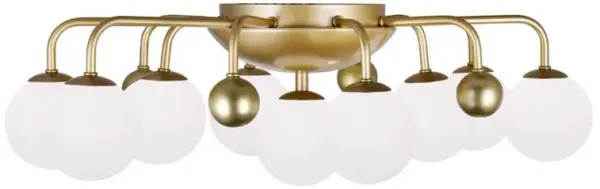 CWI Lighting Element 9 Light Flush Mount With Sun Gold Finish
