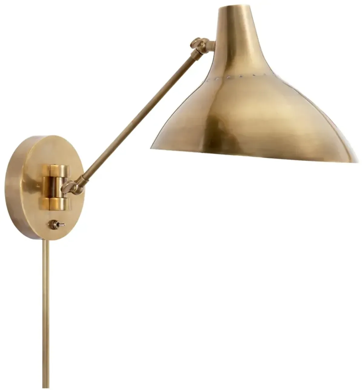 Charlton Wall Light in Hand-Rubbed Antique Brass