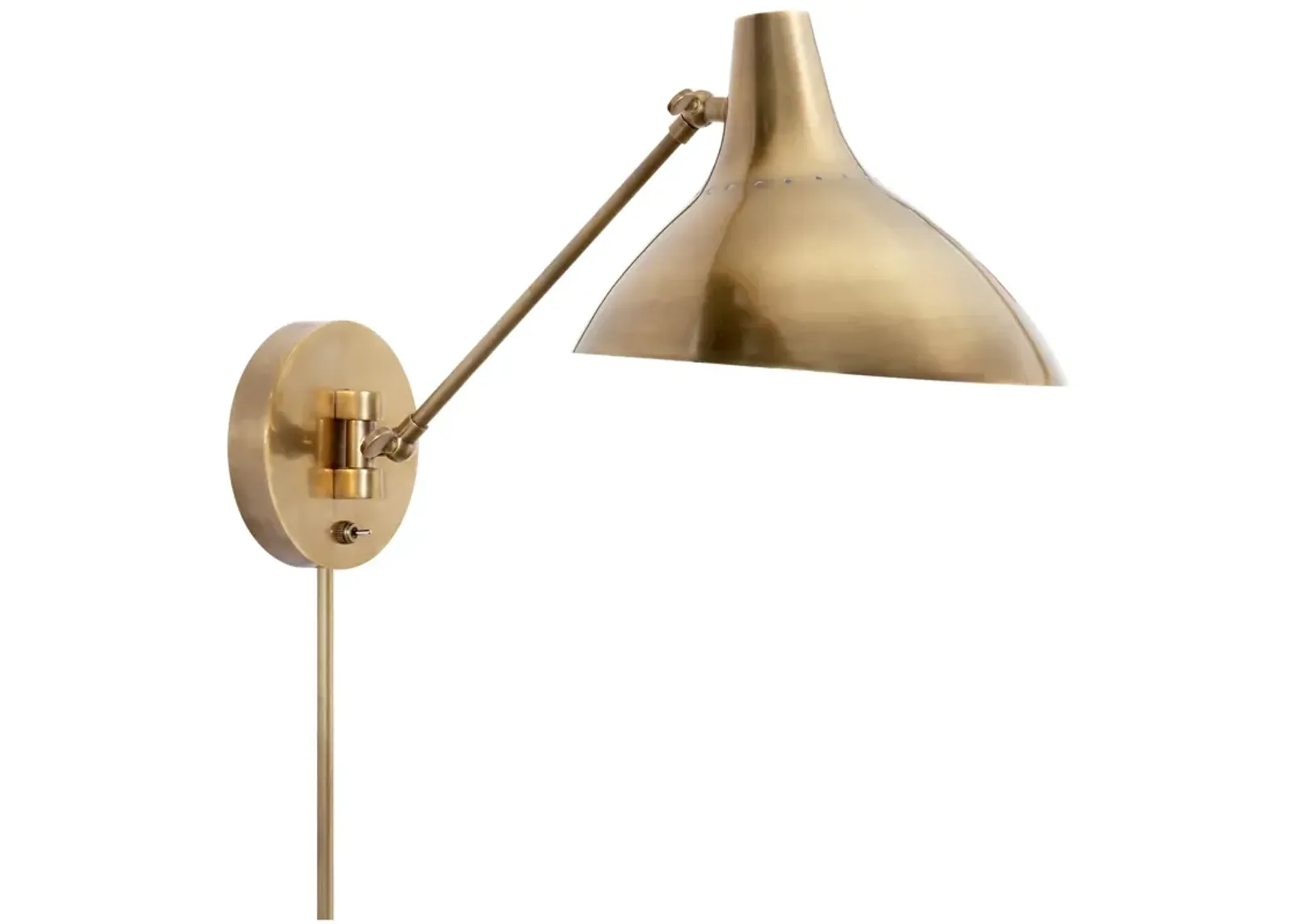 Charlton Wall Light in Hand-Rubbed Antique Brass