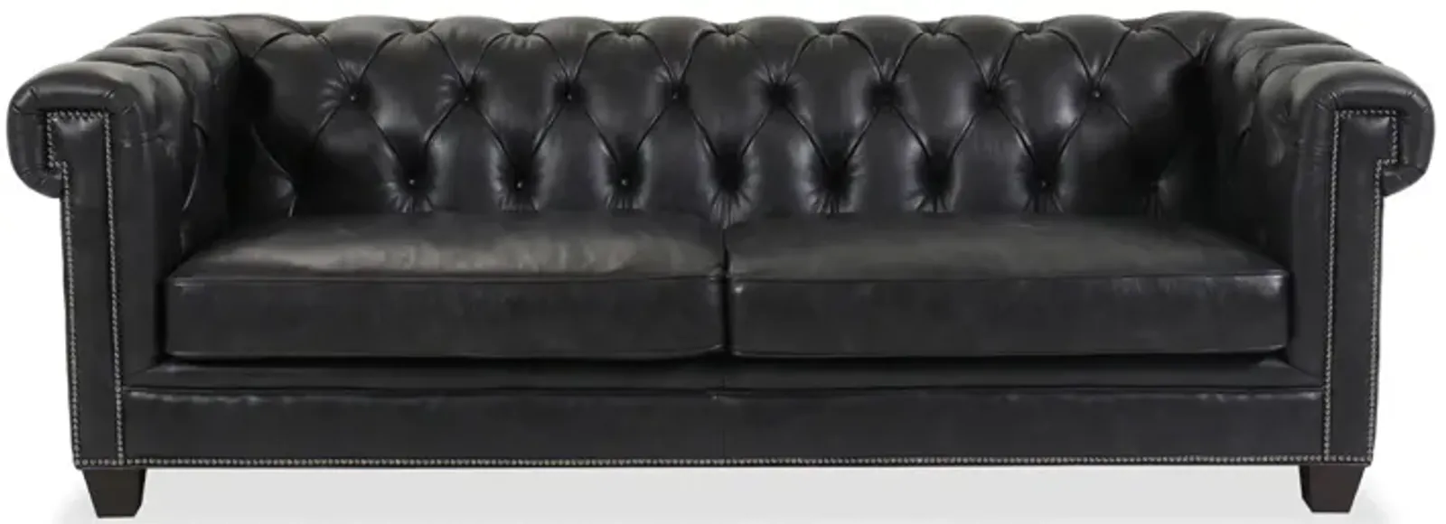 Chester Dark Gray Tufted Sofa