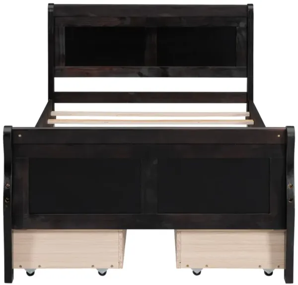 Merax Wood Platform Bed with 4 Drawers