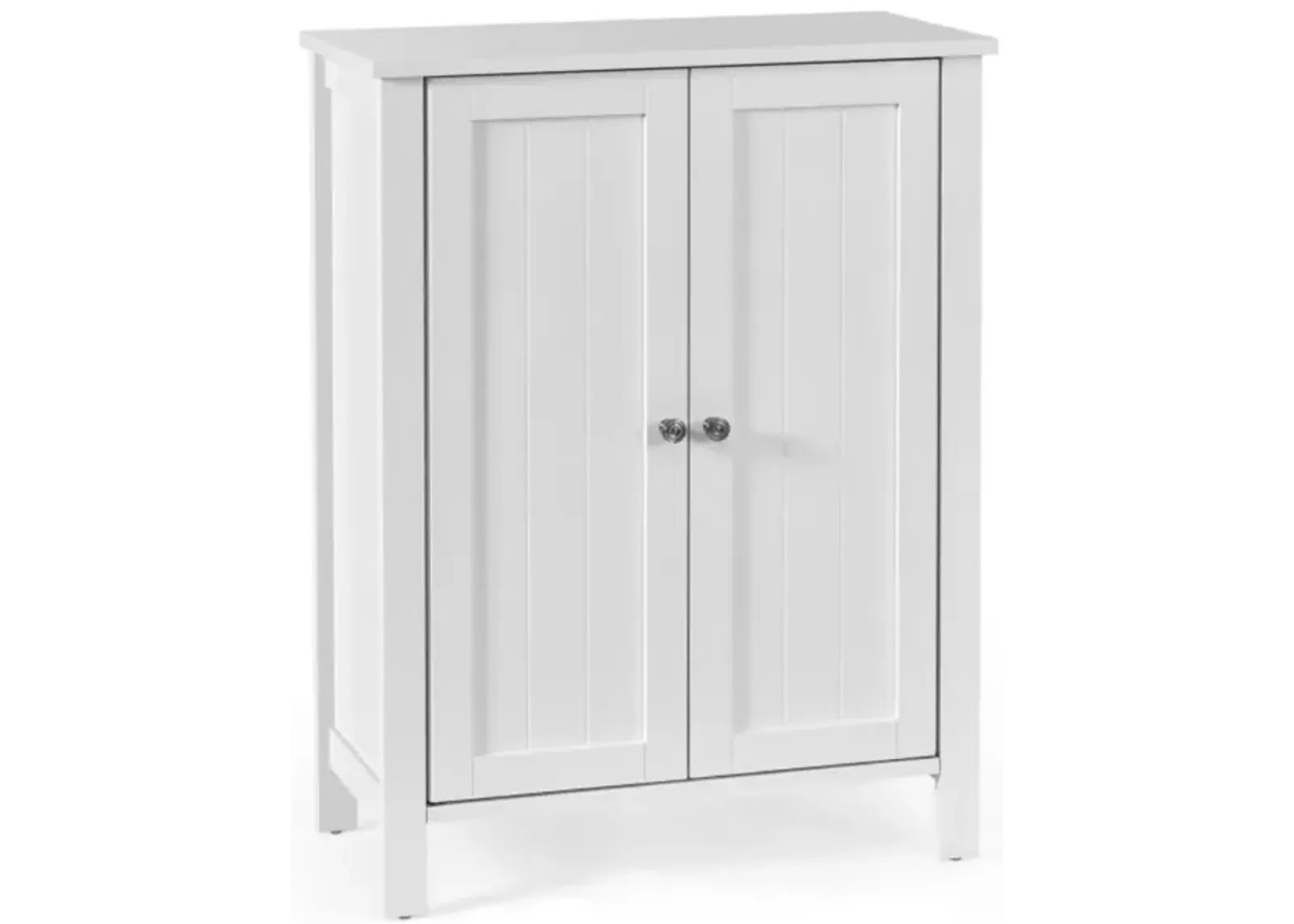 Hivvago 2-Door Bathroom Floor Storage Cabinet with Adjustable Shelf