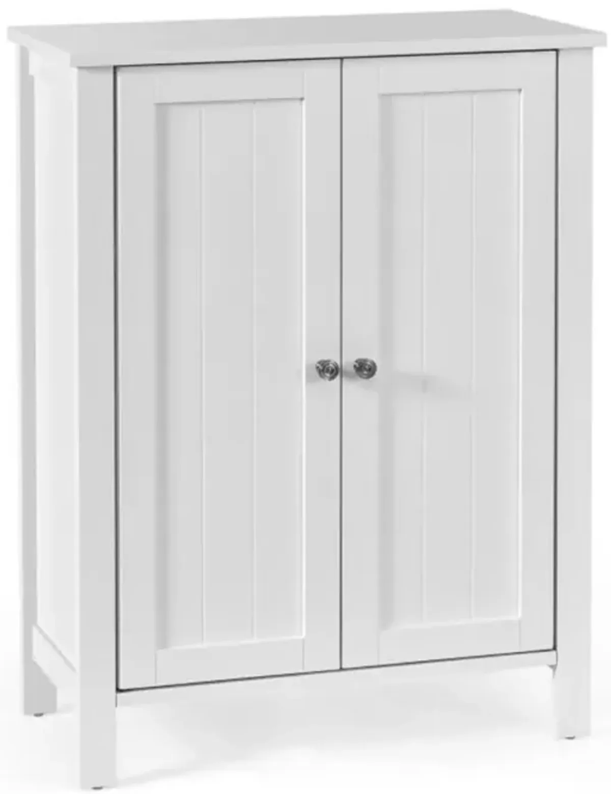 Hivvago 2-Door Bathroom Floor Storage Cabinet with Adjustable Shelf