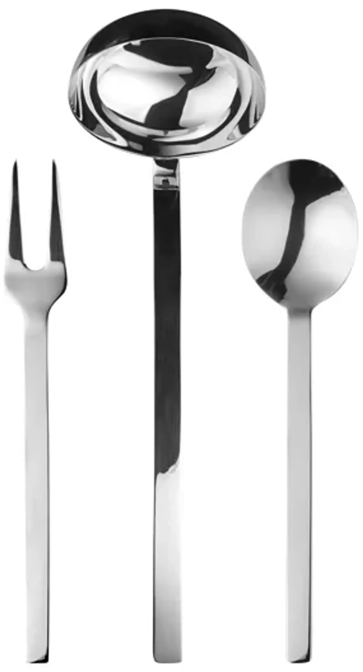 Stile By Pininarina 3-Piece Serving Set in Mirror