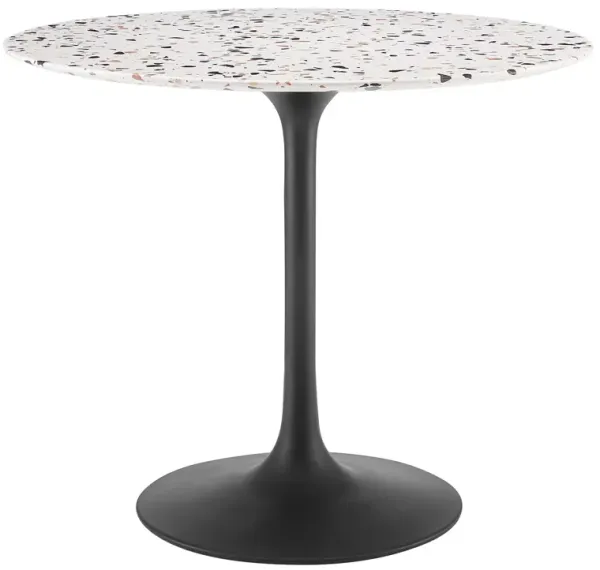 Modway - Lippa 36" Round Terrazzo Dining Table Black White