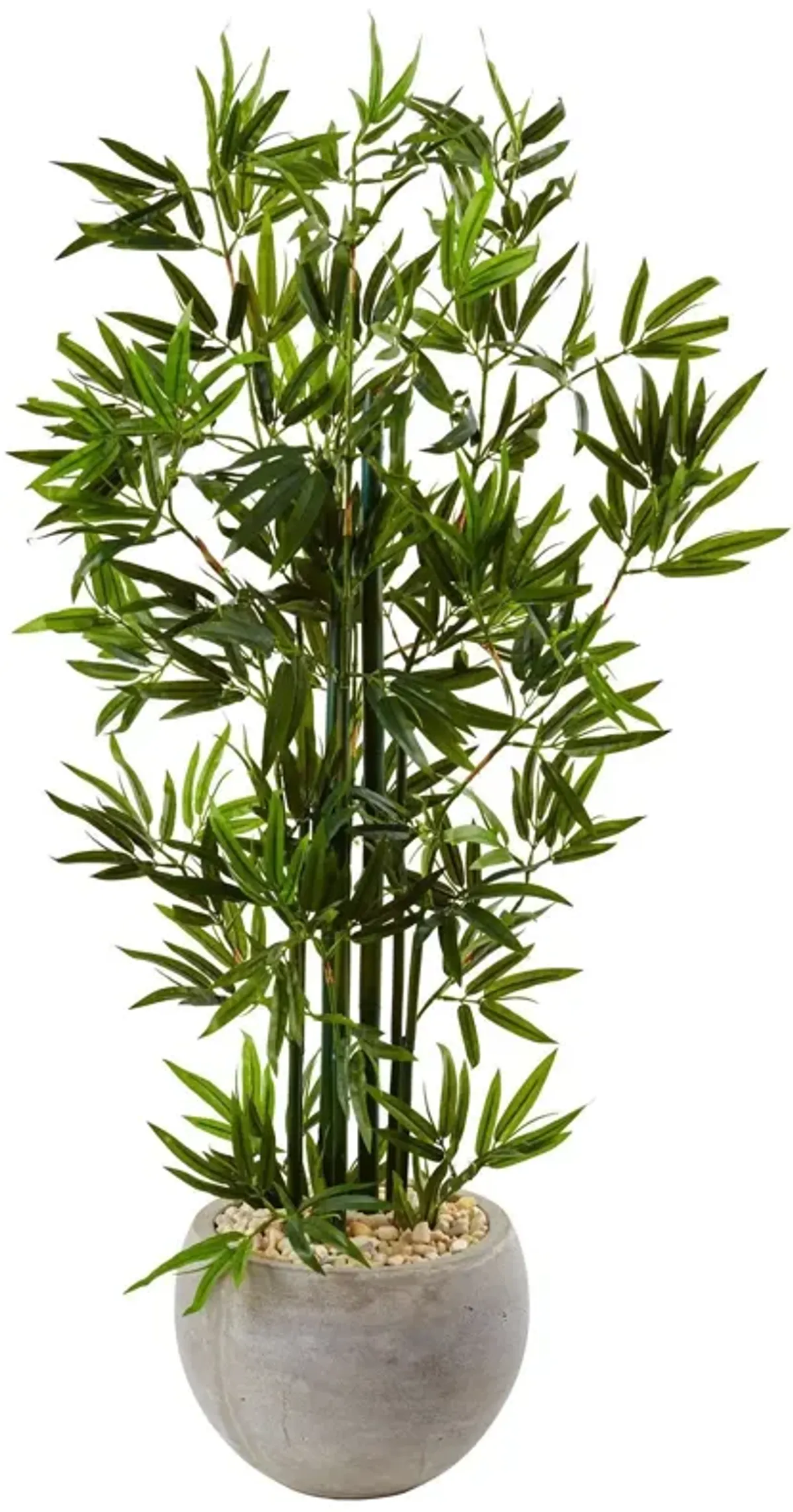 Nearly Natural 4-ft Bamboo Tree in Sand Colored Bowl