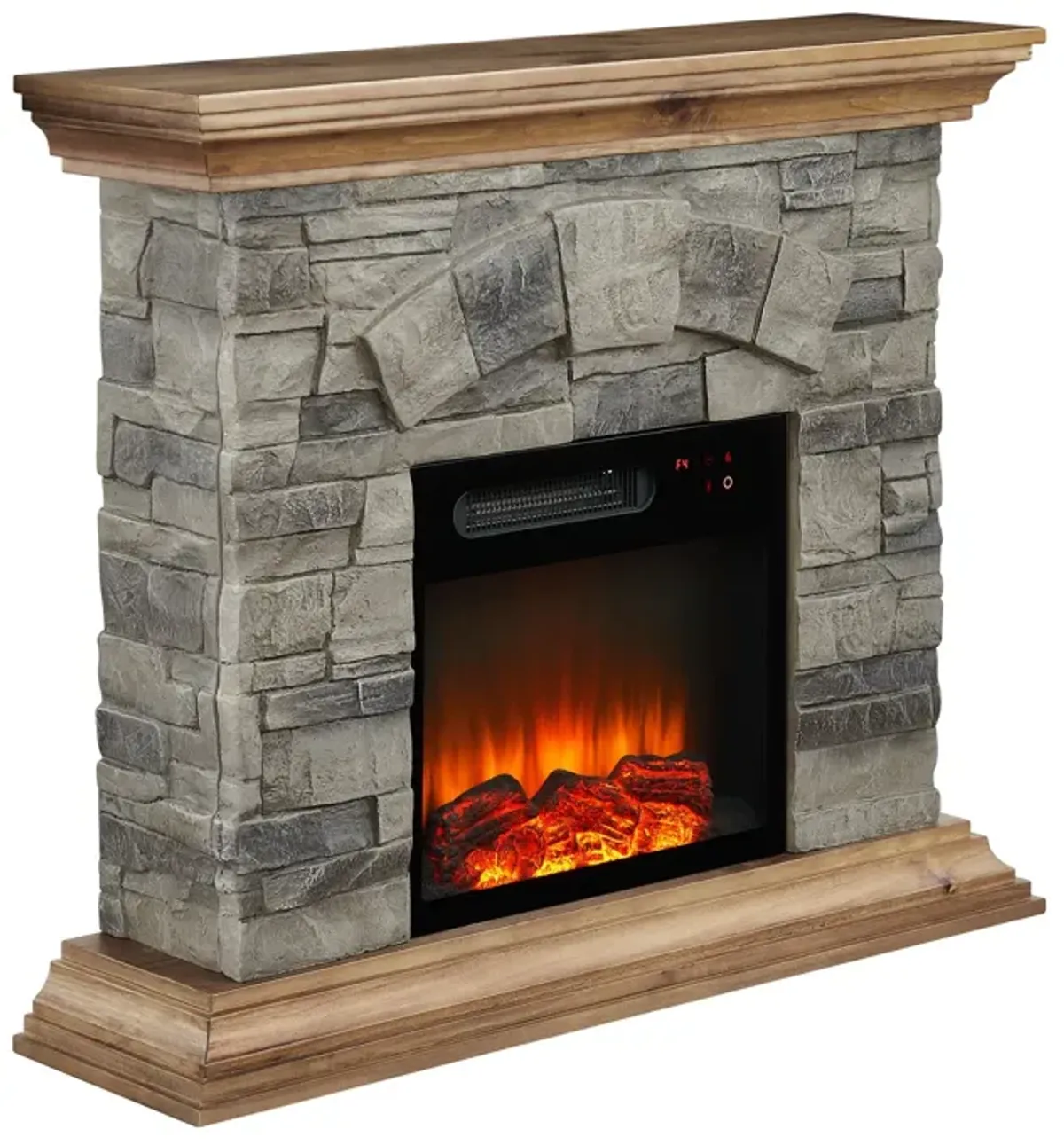 FESVITO 40 in. Faux Stone Freestanding Electric Fireplace