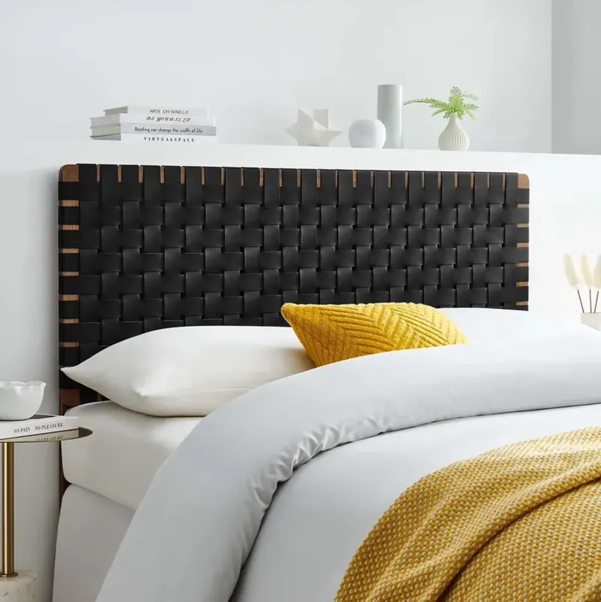 Modway Sparta Weave Full Vegan Leather Headboard