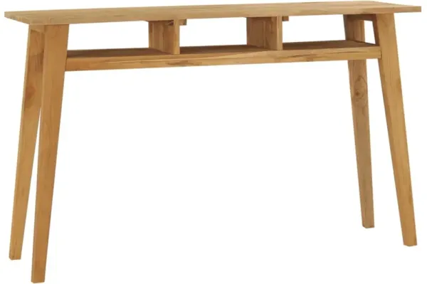 vidaXL Console Table 47.2"x13.8"x29.5" Solid Teak Wood