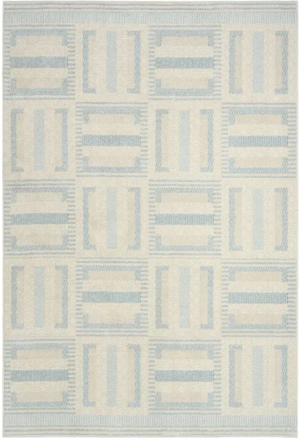 Nordic NRC11 Ivory/Blue 5' x 7' Rug