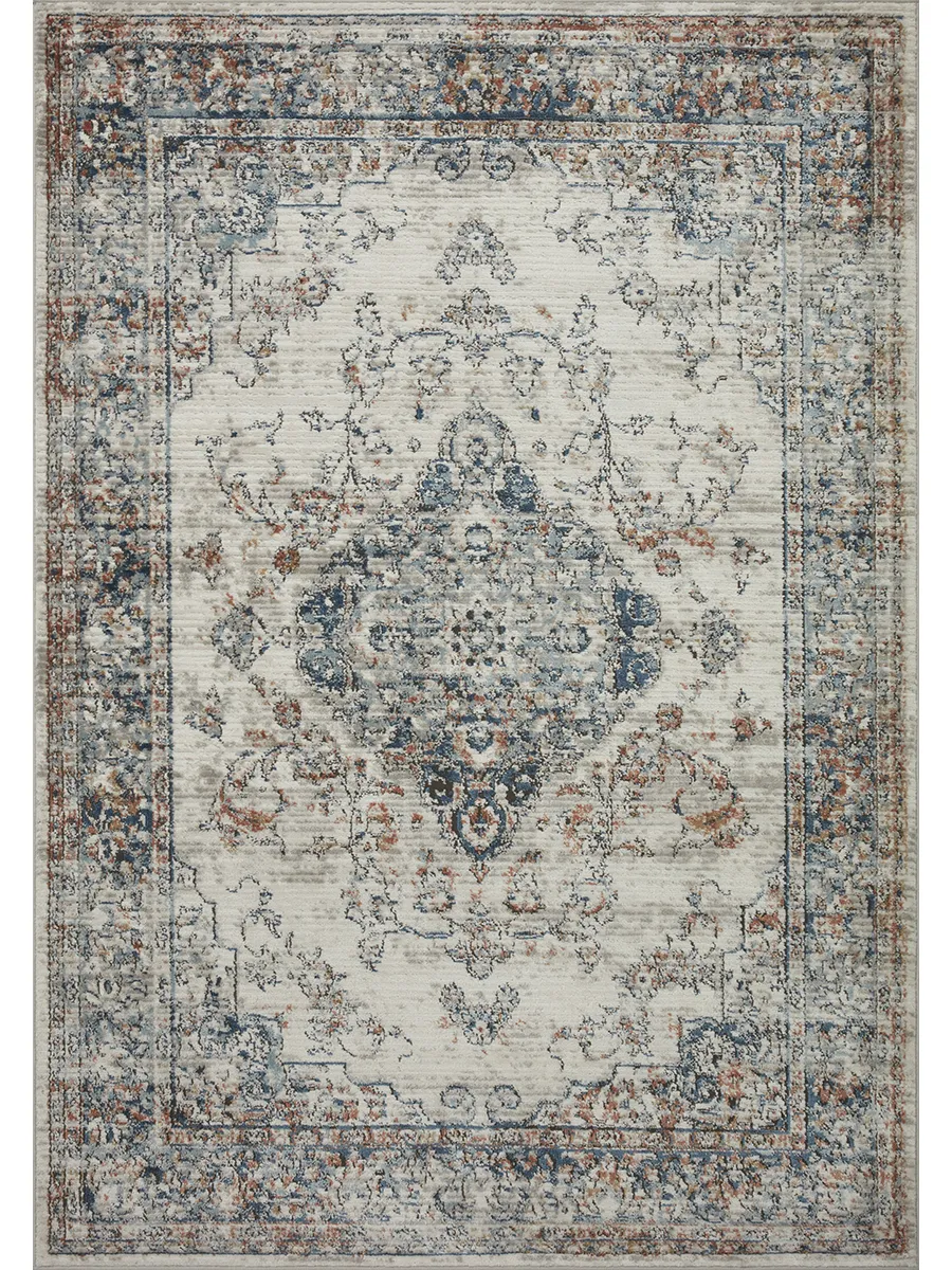 Bianca BIA10 Ivory/Ocean 3'4" x 5'7" Rug