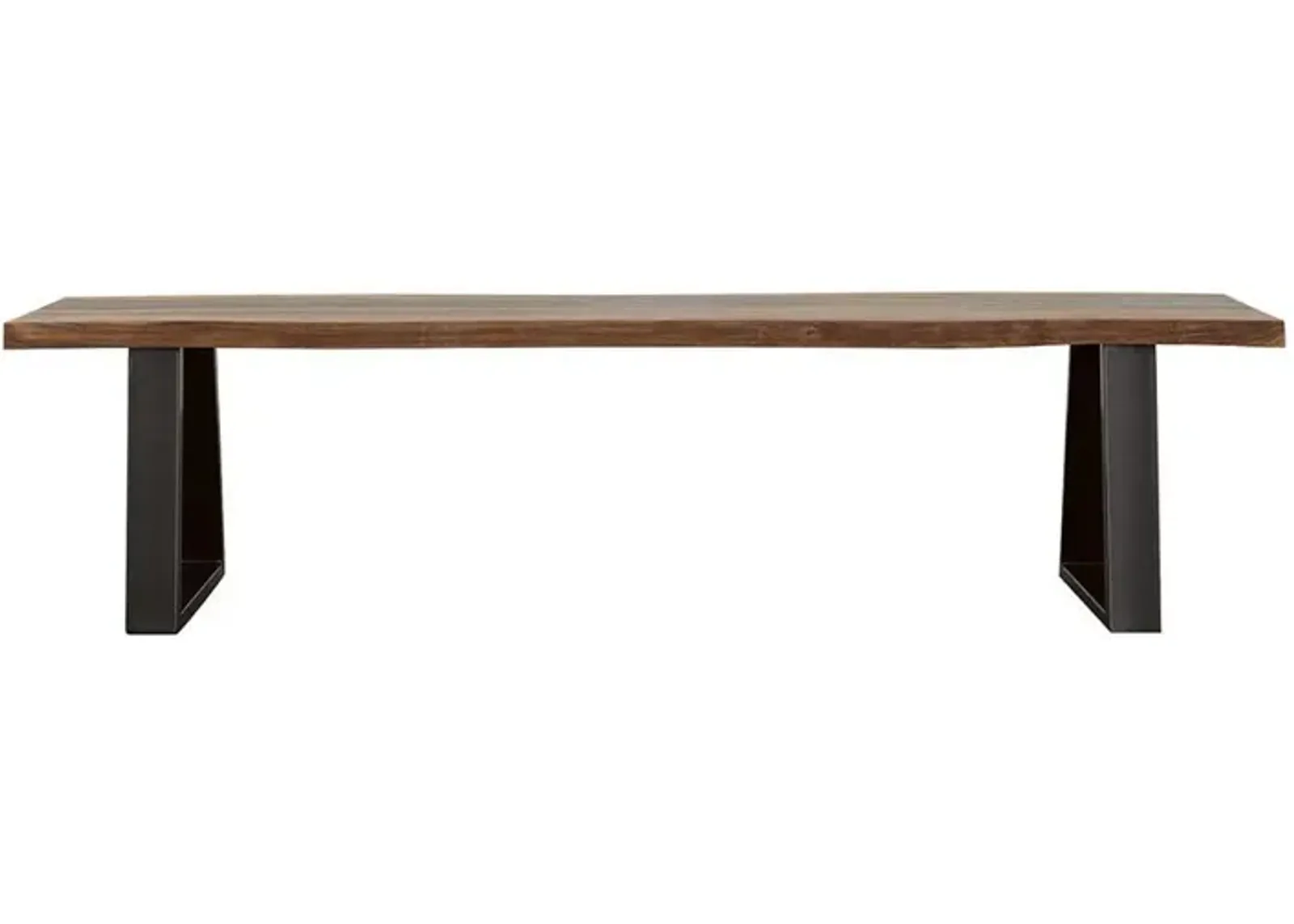 Coaster Ditman Live Edge Dining Bench Grey Sheesham and Black