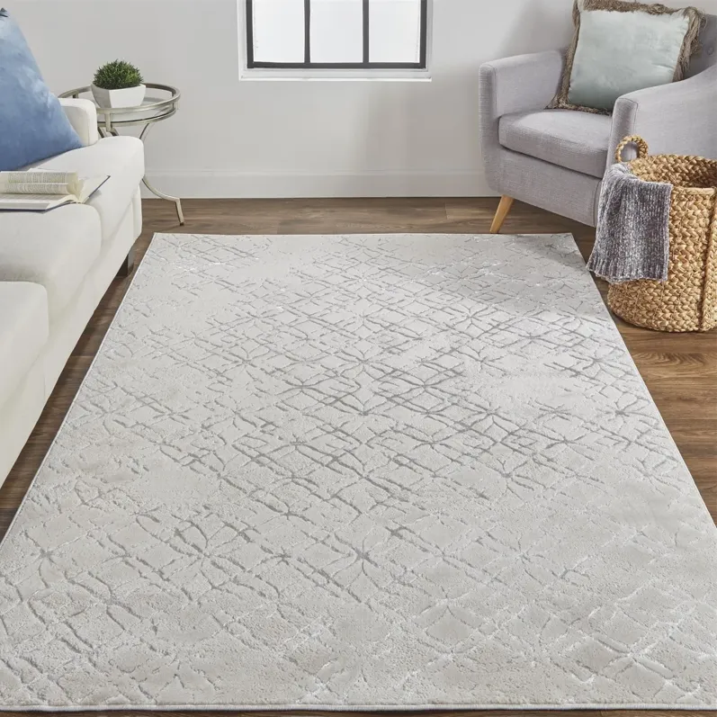 Micah 3047F Silver/Gray/White 6'7" x 9'6" Rug