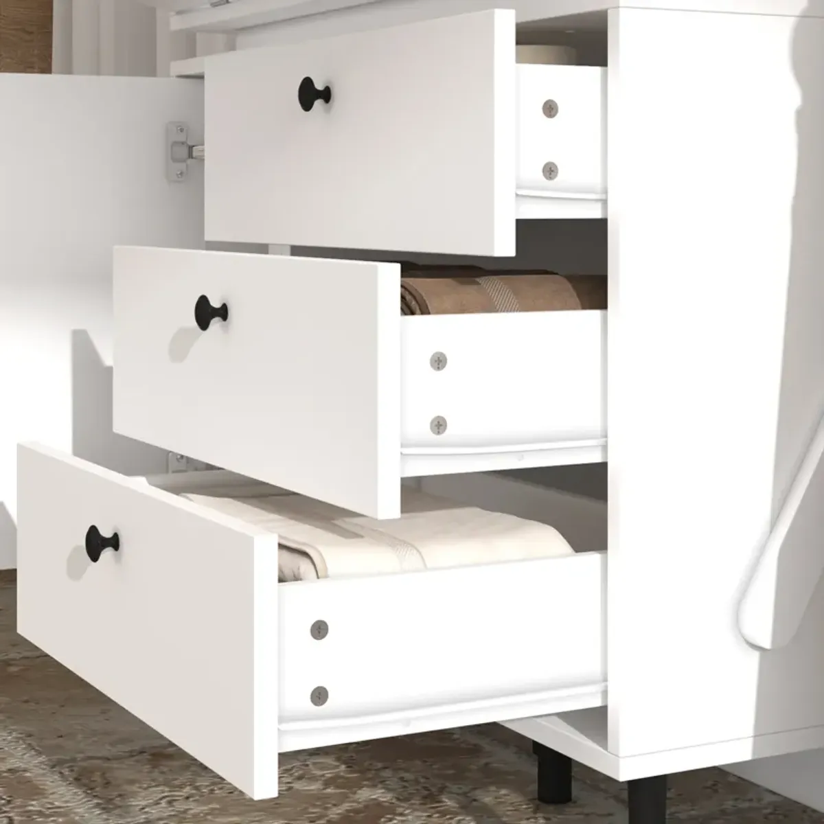 3-Drawer Dresser Creative Storage Cabinet With Robot Shape