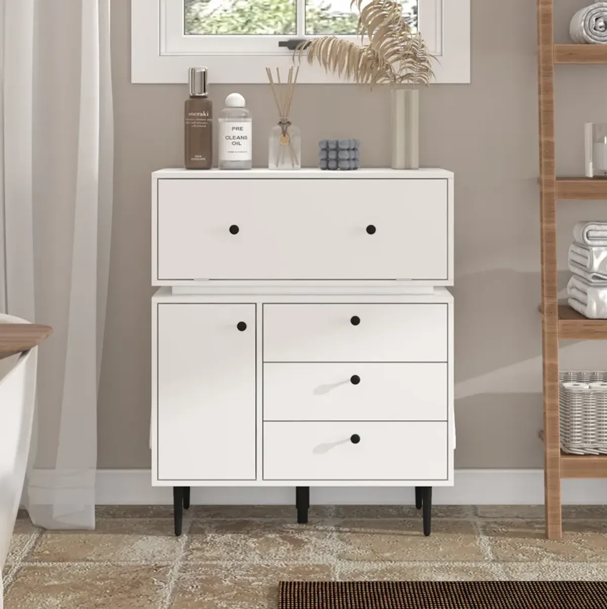 3-Drawer Dresser Creative Storage Cabinet With Robot Shape