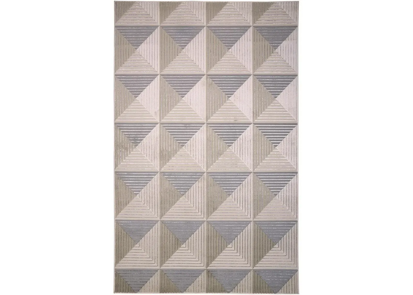 Micah 3044F Ivory/Gray/Ivory 3'11" X 6' Rug