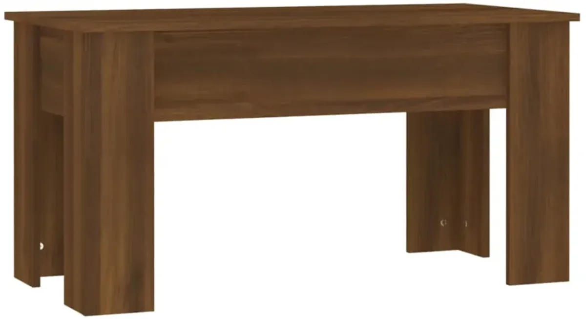 vidaXL Coffee Table Brown Oak 39.8"x19.3"x20.5" Engineered Wood