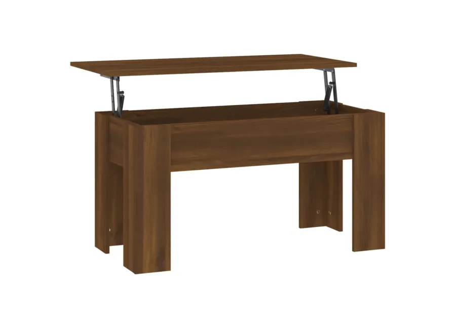 vidaXL Coffee Table Brown Oak 39.8"x19.3"x20.5" Engineered Wood