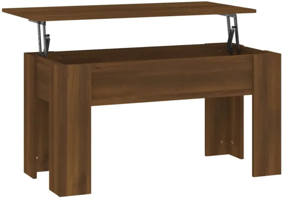 vidaXL Coffee Table Brown Oak 39.8"x19.3"x20.5" Engineered Wood