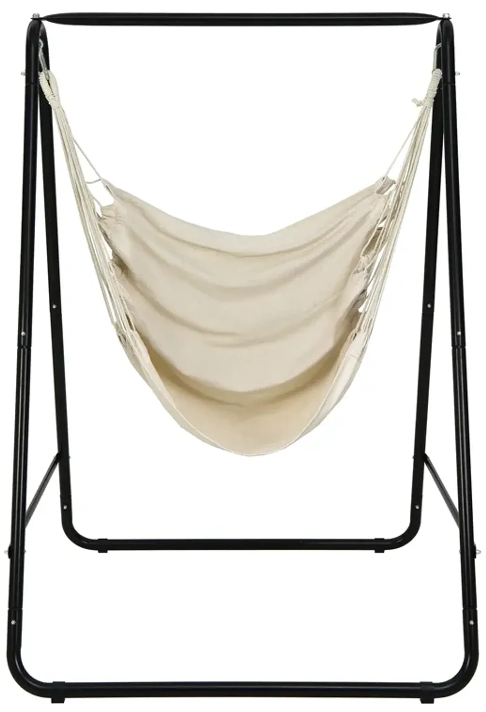 Hanging Padded Hammock Chair with Stand and Heavy Duty Steel