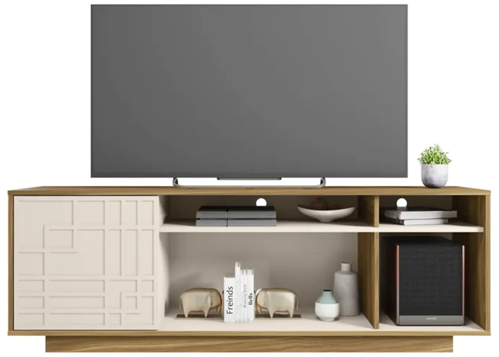 Contemporary TV Stand For TVs Up To 70", Oak